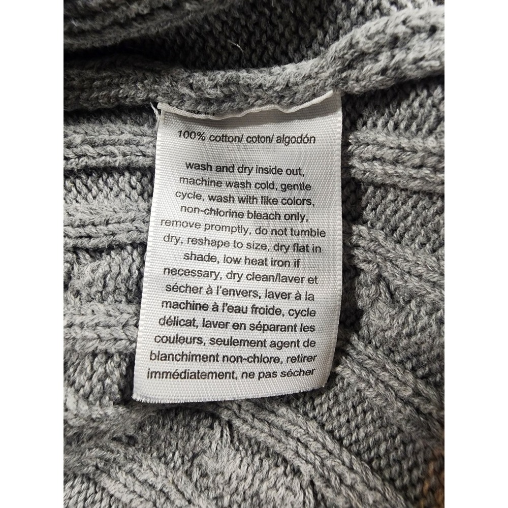 Tommy Hilfiger Varsity Womens XXL Grey Cable Knit Crewneck Pullover Sweater Prep - Picture 6 of 8